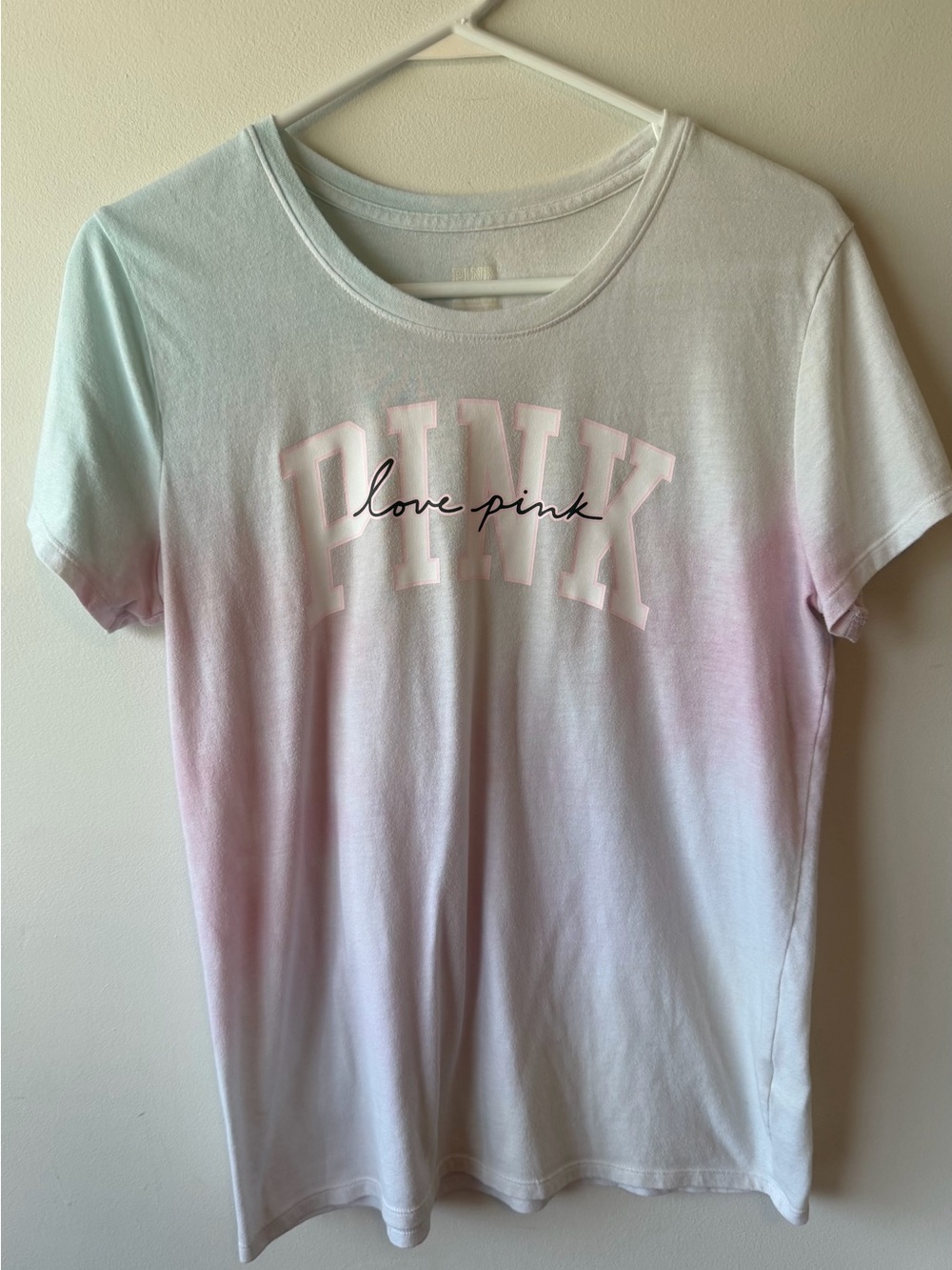 Victoria’s Secret Pink Rainbow Freya Tie Dye Tee L